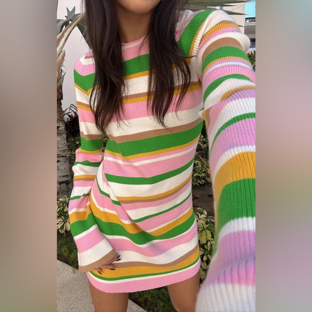 Show Me Your MuMu Multicolor Striped Dress